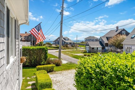 Sagamore Beach Cape Cod vacation rental - View from side of house looking toward the beach. 2 minute walk!