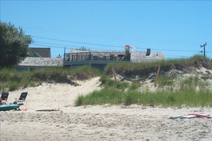 Dennis Cape Cod vacation rental - View of house from private beach
