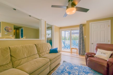 Sandwich Cape Cod vacation rental - Living Room with slider to deck