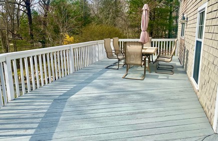 North Falmouth Cape Cod vacation rental - Large back porch with a second small cooking porch with grill.
