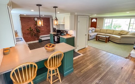 Sandwich Cape Cod vacation rental - Kitchen/bar and living room