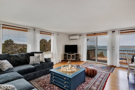 Orleans Cape Cod vacation rental - Living room with 50 smart TV, water views and deck access
