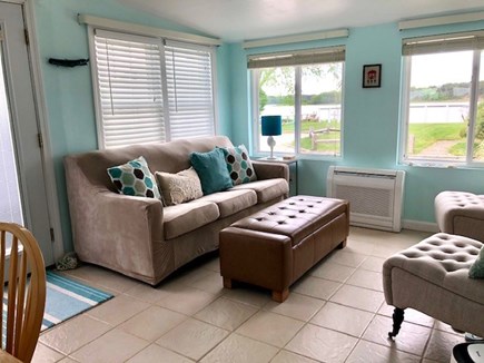 West Dennis Cape Cod vacation rental - Living room with water view