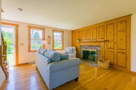 Sandwich Cape Cod vacation rental - Entry into Living Room with fireplace