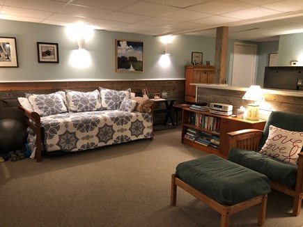 East Harwich Cape Cod vacation rental - Family room in basement (not shown-TV area, bar & ping pong)