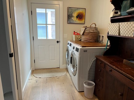 Truro Cape Cod vacation rental - Washer/Dryer - directly off back deck and outdoor shower.
