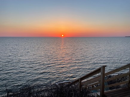Eastham Cape Cod vacation rental - Sunset from the top of the association stairs to the beach