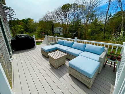 Yarmouth Port Cape Cod vacation rental - Back Deck with Lounge Area and Grill