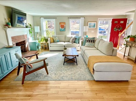 Yarmouth Port Cape Cod vacation rental - Spacious Living Room with 55" Smart TV and Board Games
