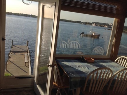 Bourne Cape Cod vacation rental - Waterfront dining and 10 steps out door to beach and jetty
