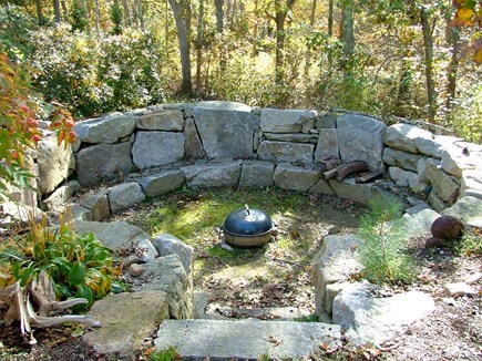 Orleans Cape Cod vacation rental - Stone fire circle for evening gatherings