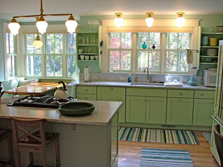 Orleans Cape Cod vacation rental - Wonderful & cheery vintage style kitchen with marble countertops