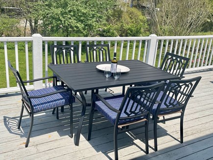 Brewster Cape Cod vacation rental - Outdoor dining on the other side of the sliding doors - 671 Great Fields Rd Brewster Cape Cod - Beach Glass - New England Vacation Rentals