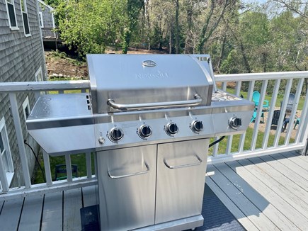 Brewster Cape Cod vacation rental - With plenty of space on the deck or in the yard below, host a Bar-B-Que for family and friends - 671 Great Fields Rd Brewster Cape Cod - Beach Glass -