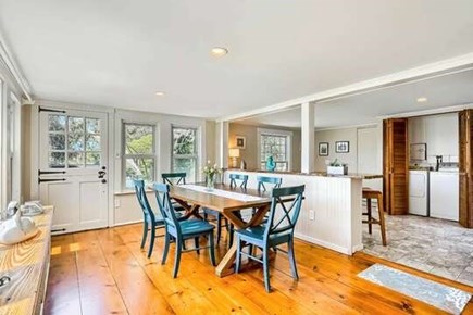 South Dennis Cape Cod vacation rental - Dining area with island and additional seating