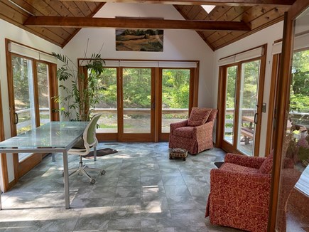 Brewster Cape Cod vacation rental - Sunroom overlooking the deck on three sides
