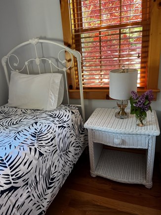 Dennis Cape Cod vacation rental - Cozy twin bedroom decorated with Serena and Lily bedding.