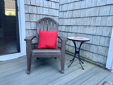 West Yarmouth Cape Cod vacation rental - Additional outdoor seating on deck.