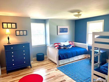 Waquoit Bay, East Falmouth Cape Cod vacation rental - Bedroom with 1 twin trundle/day bed and 1 set of twin bunk beds