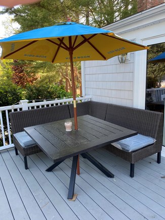 Waquoit Bay, East Falmouth Cape Cod vacation rental - Deck/eating area