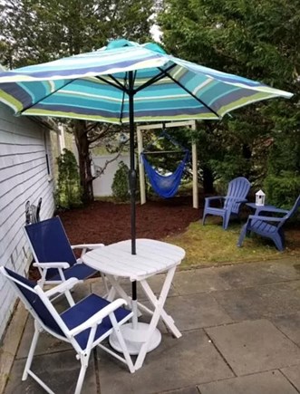 East Brewster Cape Cod vacation rental - Back Yard Patio Entertainment Area