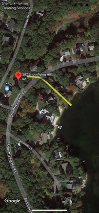 Centerville Cape Cod vacation rental - Satellite view with access to Lake - 40 feet of frontage to Lake