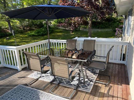 Centerville Cape Cod vacation rental - Back deck off kitchen - fenced in
