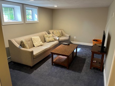 Centerville Cape Cod vacation rental - Bonus room in basement with couch and TV