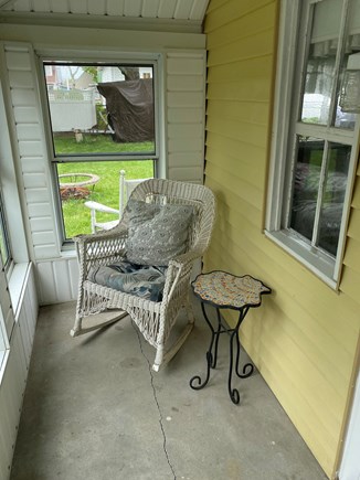 Wareham MA vacation rental - Screened in porch for reading and chatting!