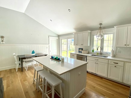 Falmouth Cape Cod vacation rental - Seating for 4 at island, Dining table pulls out to seat 6