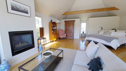 Truro Cape Cod vacation rental - Lovely master bedroom with king bed, sitting area & ensuite bath