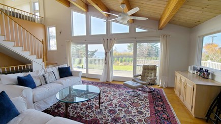 Truro Cape Cod vacation rental - Open and bright main living area with water views
