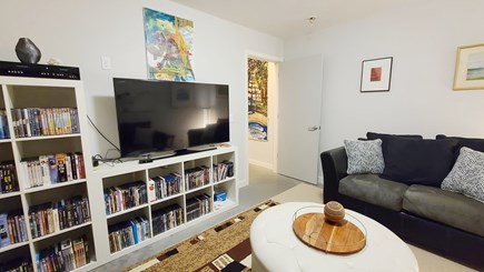 Wellfleet Cape Cod vacation rental - Lower level TV room with flat screen TV