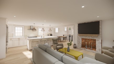 Eastham Cape Cod vacation rental - Rendering of new interior (actual finished might differ slightly)