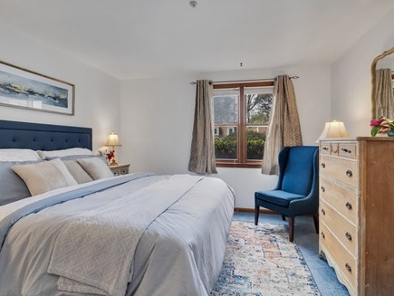 West Falmouth Cape Cod vacation rental - First-floor bedroom with a king-sized bed.