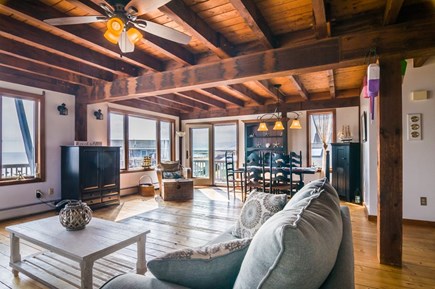 Sandwich Cape Cod vacation rental - Living Room opens to Dining area