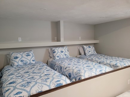 Falmouth Cape Cod vacation rental - 3 twins in lower level bonus room  TV couch Ping pong