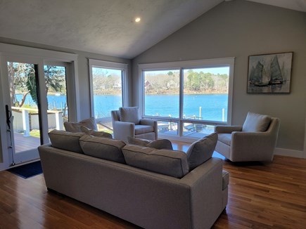 Falmouth Cape Cod vacation rental - Family room with TV off kitchen