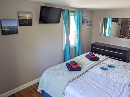 South Dennis Cape Cod vacation rental - Bedroom with King Size Bed and Roku Smart TV