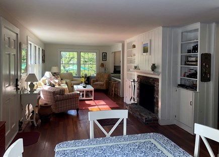 Brewster Cape Cod vacation rental - Open concept living room and dining area