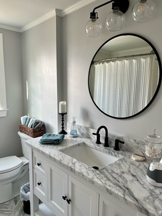 Marion MA vacation rental - Custom marble upstairs bathroom