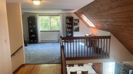 North Falmouth Cape Cod vacation rental - Loft/Extra Bed & Play Area Looking from Master Bedroom