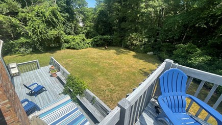 North Falmouth Cape Cod vacation rental - Juliet Balcony Overlooking Full-Length Deck with Large Backyard