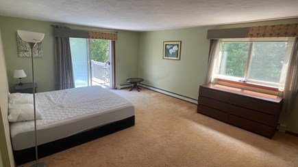 North Falmouth Cape Cod vacation rental - Master Bedroom w/Juliet Balcony-Upstairs