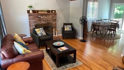 East Falmouth, Hatchville  Cape Cod vacation rental - Comfortable Updated Living Room looking into Open Dining Area