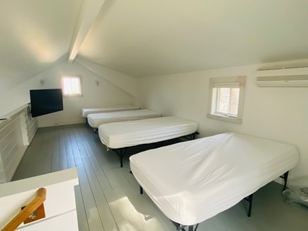 North Falmouth Cape Cod vacation rental - Loft in garage with 4 Twin XL beds and TV