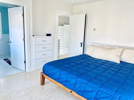 North Falmouth Cape Cod vacation rental - Master bedroom- King bed with TV