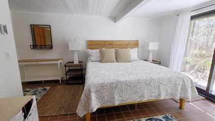 Wellfleet Cape Cod vacation rental - Lower level bedroom with king bed and slider