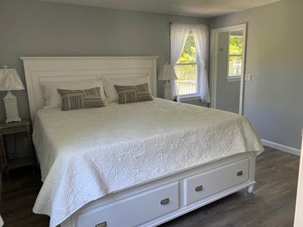 Teaticket Falmouth Cape Cod vacation rental - King Bedroom with ensuite Bath, fresh linens, and closet