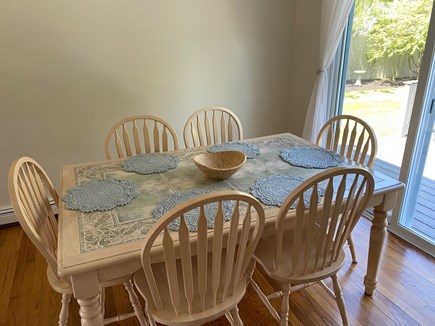 Teaticket Falmouth Cape Cod vacation rental - Dining Area with sliders overlooking deck